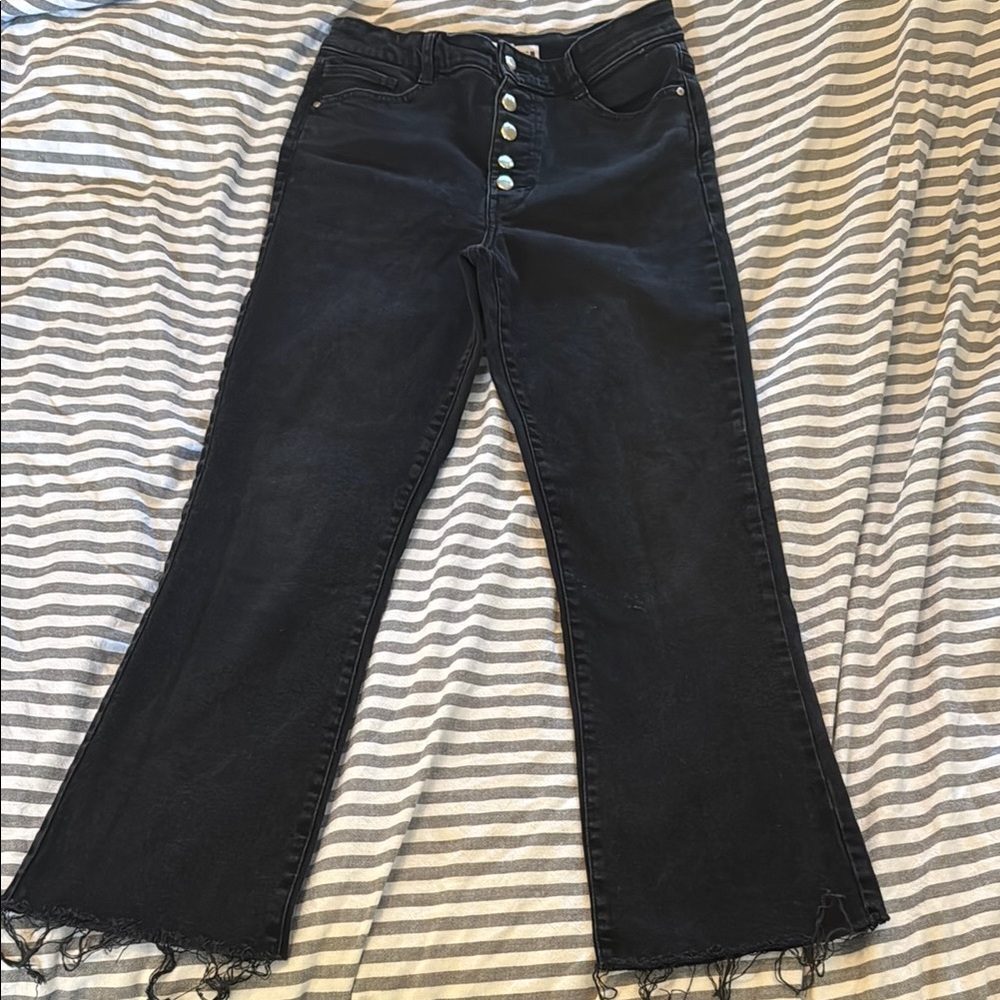 Zara Black Flare Wide Leg Jeans